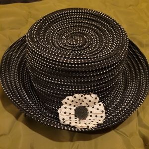 Black and white hat